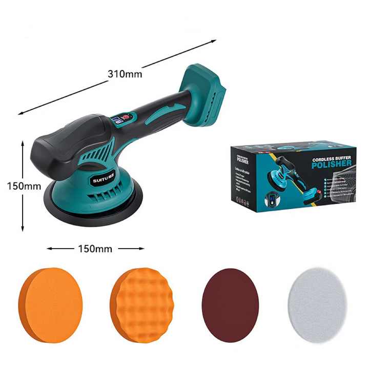 220V Small Industrial Power Tool for Car Polishing Waxing & Sanding Adjustable Orbital Polish Speed Battery Powered DIY Use